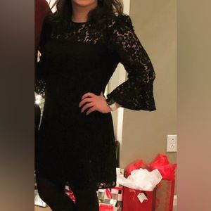Petite Lace Little Black Dress